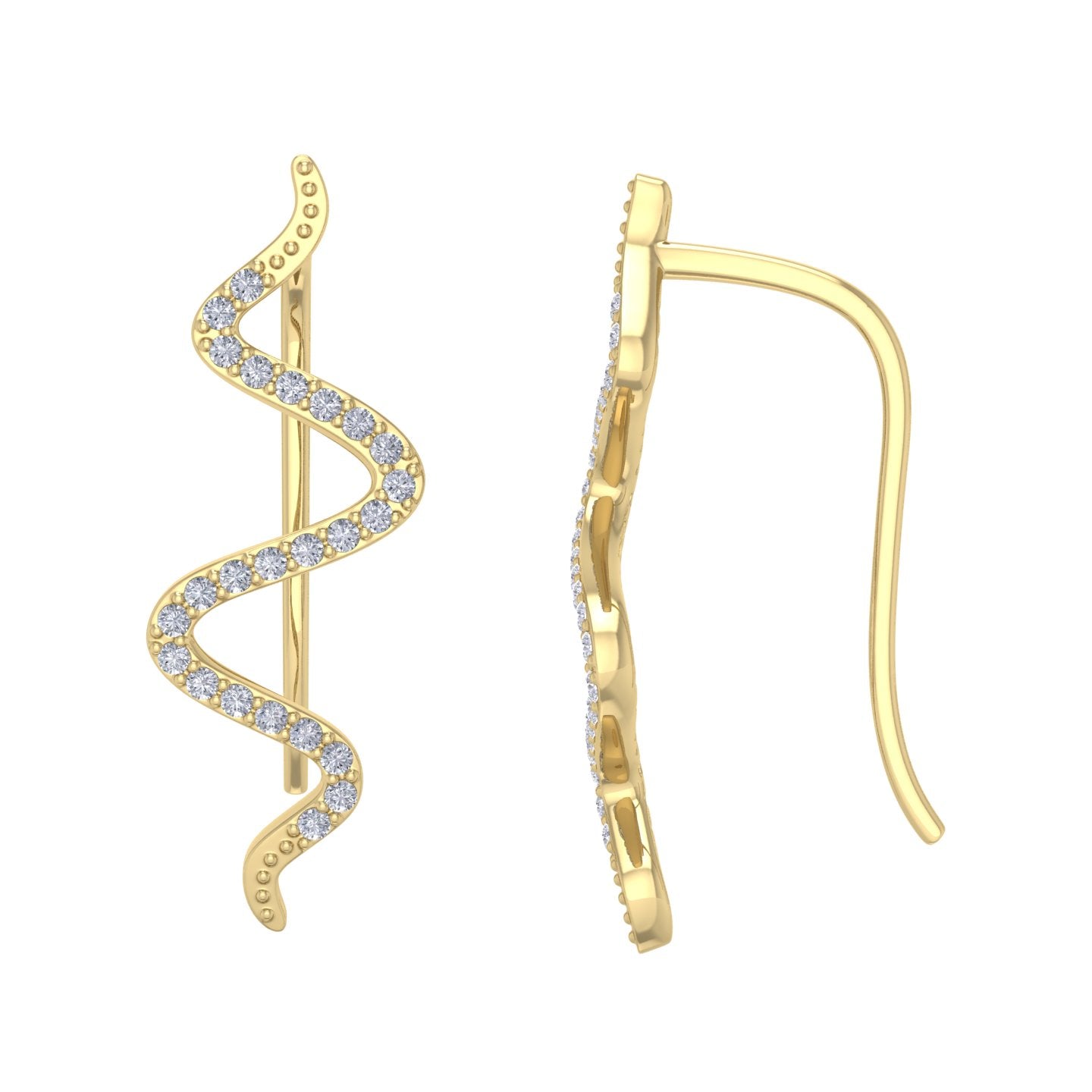 Gold Wave Earrings