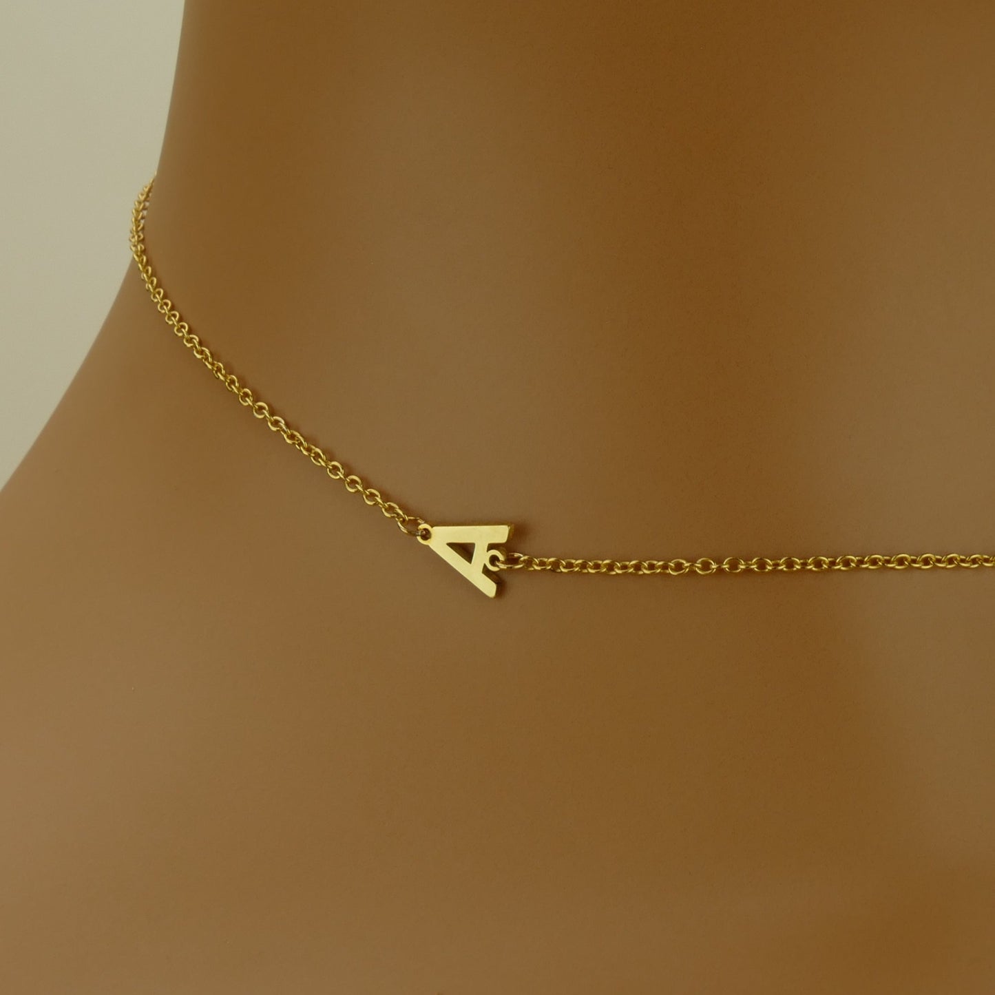 Sideways Initial Necklace