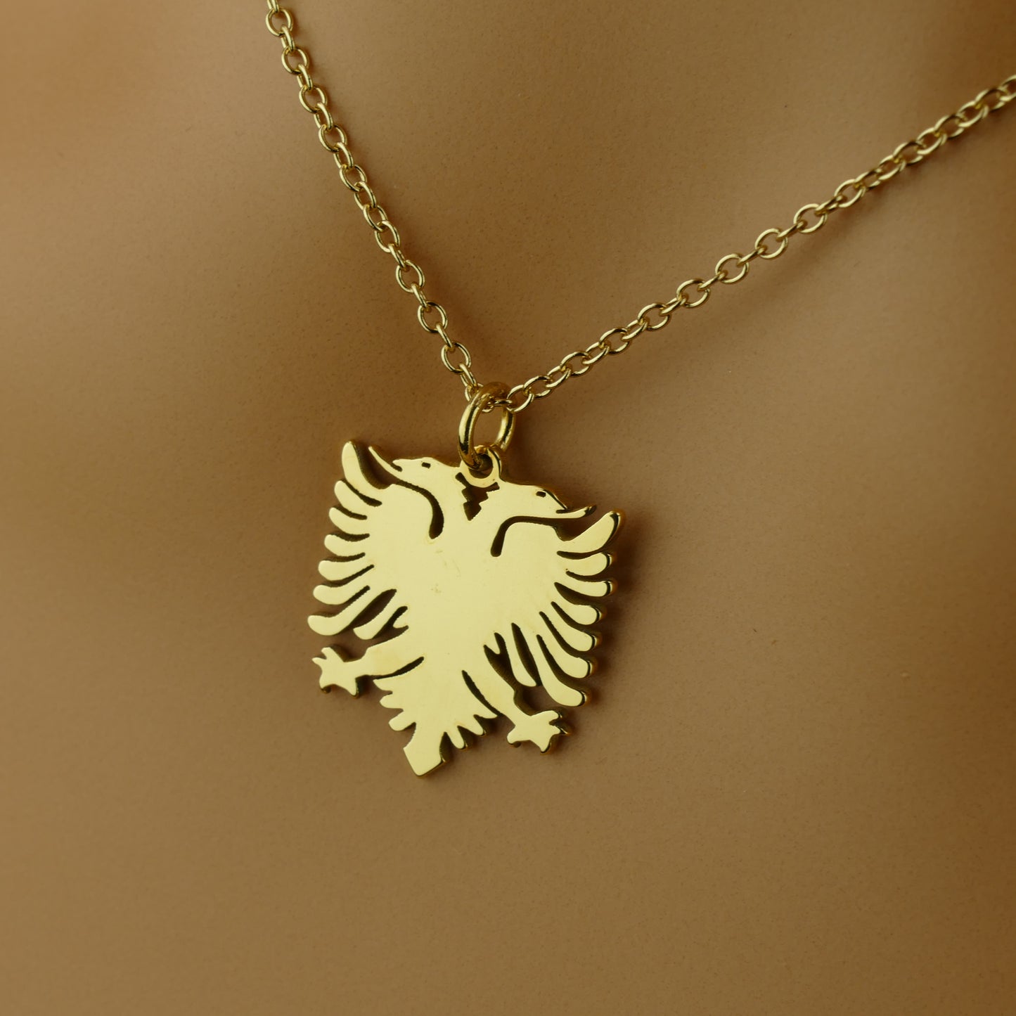 Albanian Eagle Necklace with 18ct Gold Plating