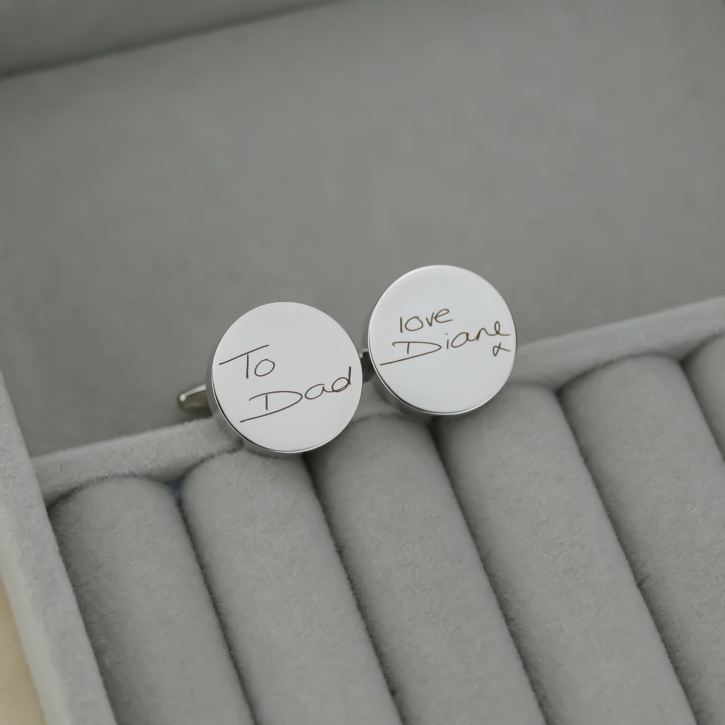 Personalised Handwriting Cufflinks in Gift Packaging