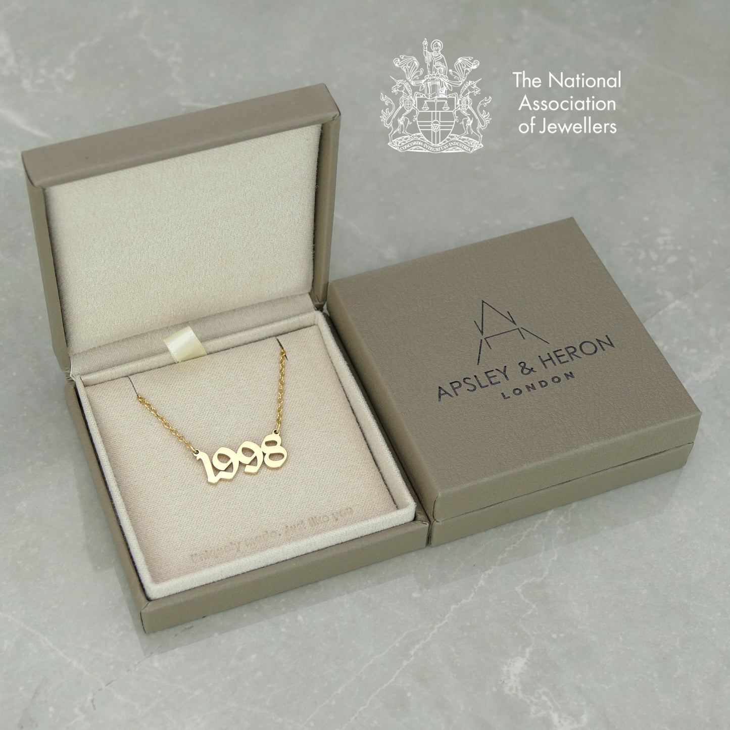 Custom Birth Year Necklace in Sterling Silver