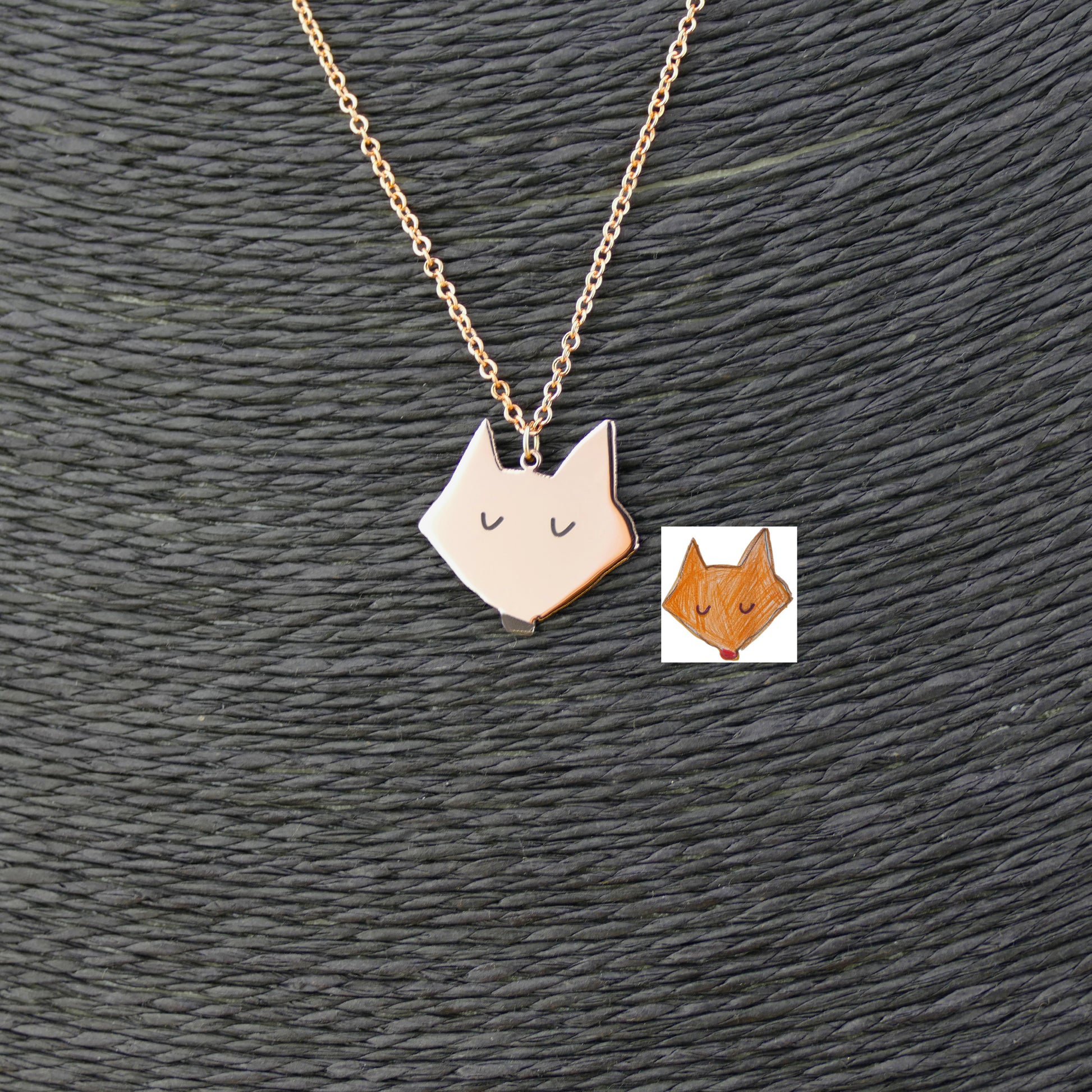 Custom Children’s Drawing Necklace in Gift Box by Apsley & Heron