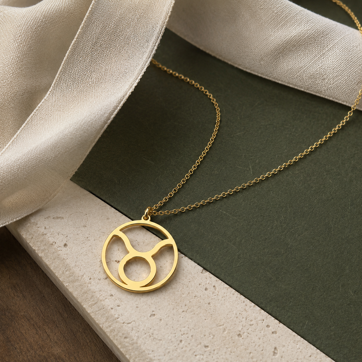 Zodiac Cut Out Charm Necklace