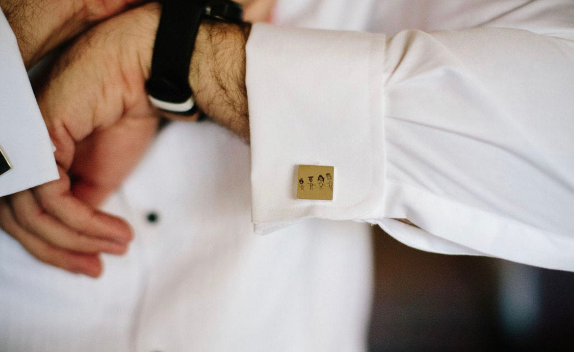 Personalised Kids Drawing Cufflinks in Gift-Ready Box