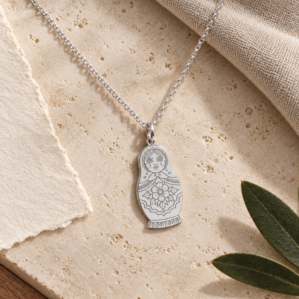 Matryoshka Doll Necklace – Russian Nesting Doll Pendant by Apsley & Heron