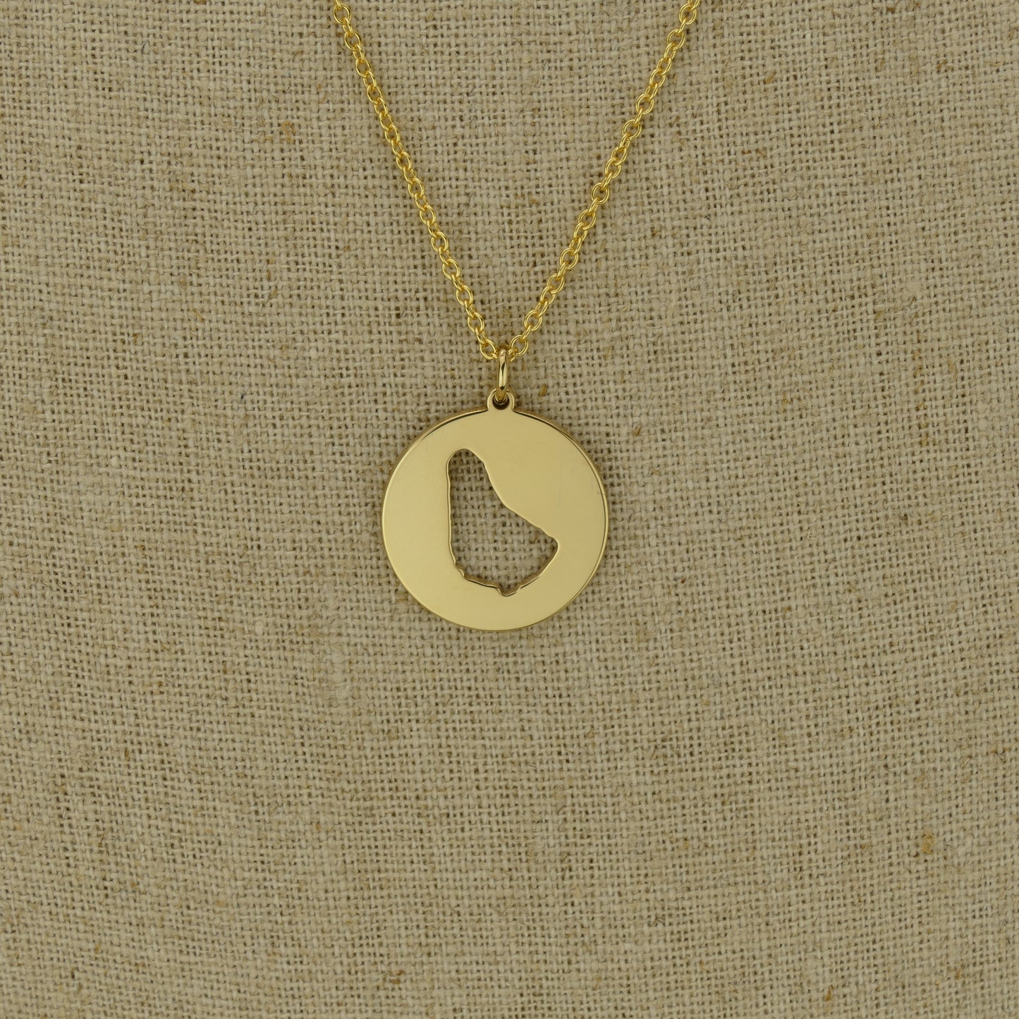 Gift-Ready Barbados Map Necklace in Apsley & Heron Packaging