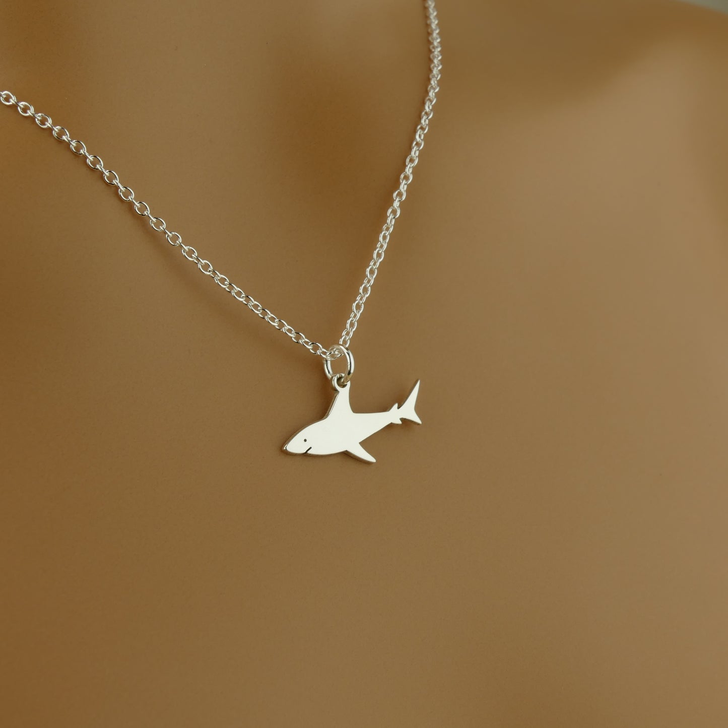 Handcrafted Dainty Shark Necklace from London Workshop