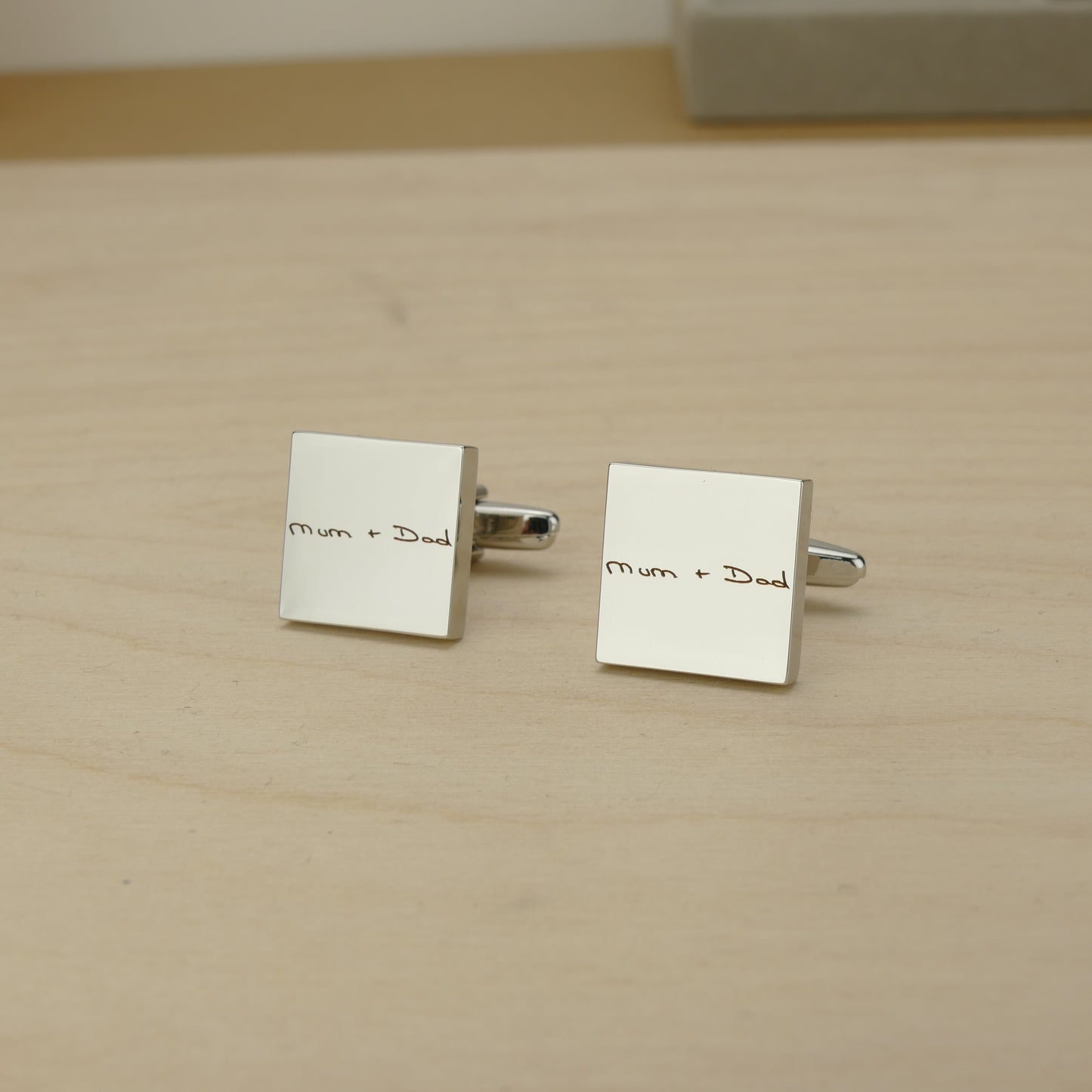 Unique Handwriting Cufflinks in Stainless Steel