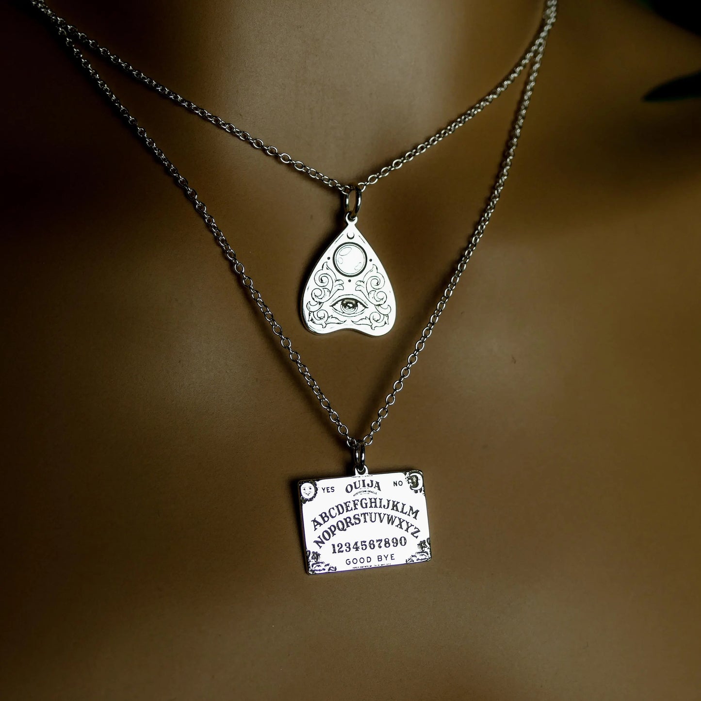 All-Seeing Eye Necklace – Celestial Planchette Pendant