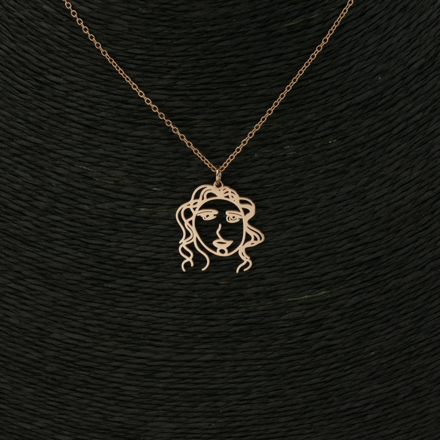 9ct Rose Gold Kids Artwork Necklace in Dainty Design