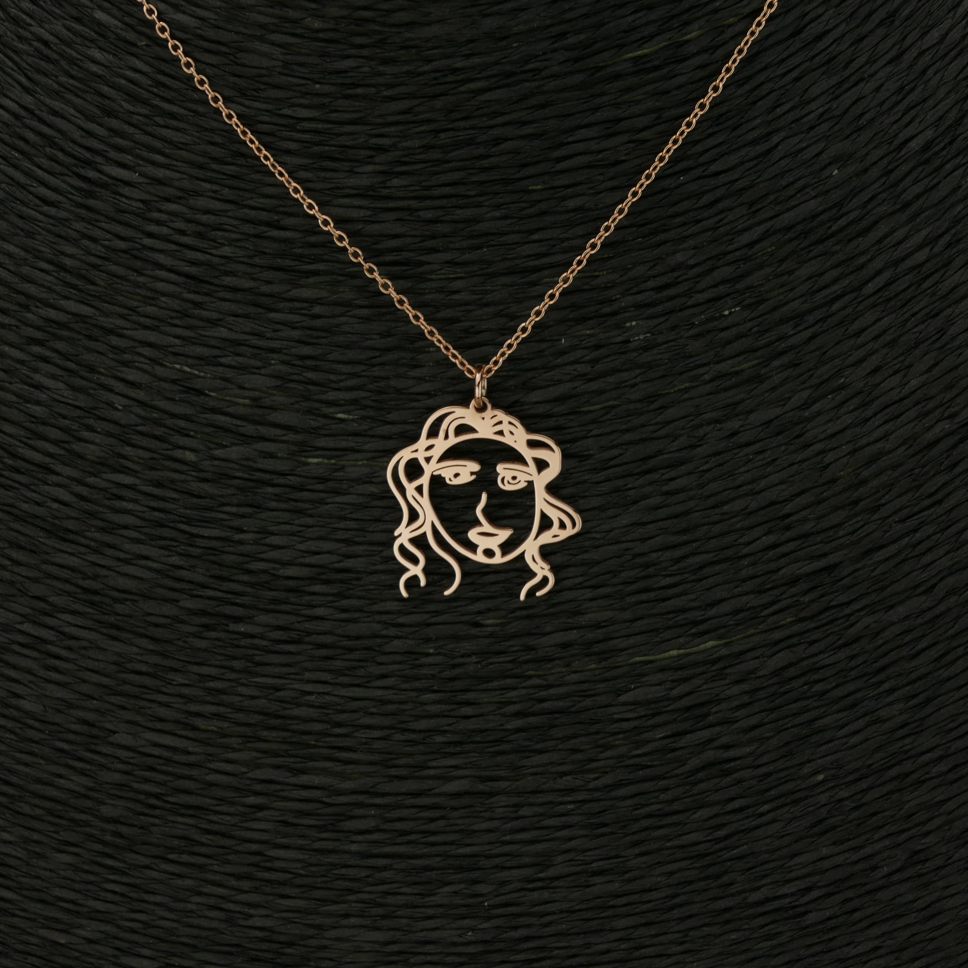 9ct Rose Gold Kids Artwork Necklace in Dainty Design