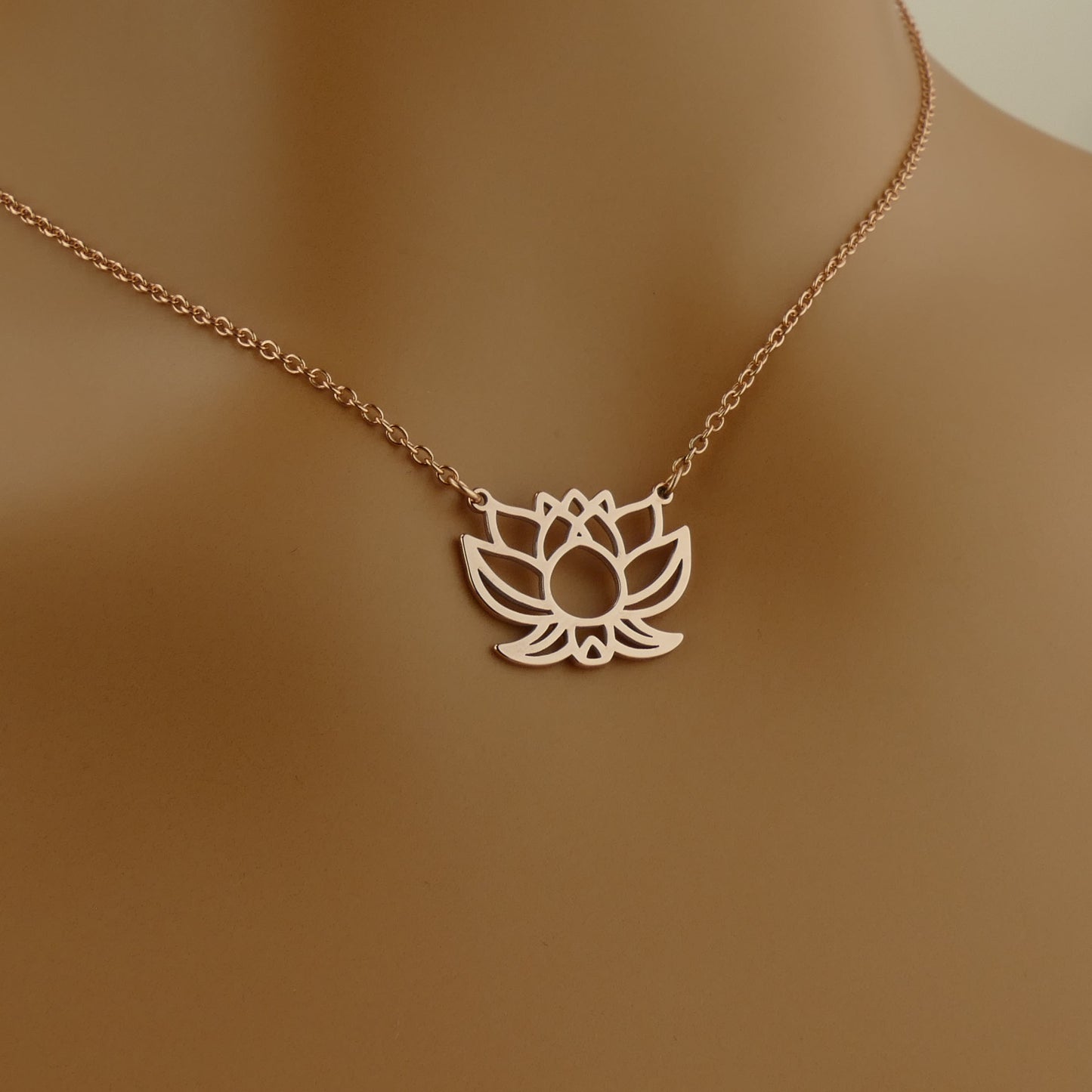 Lotus Pendant Necklace with 18ct Gold Plating