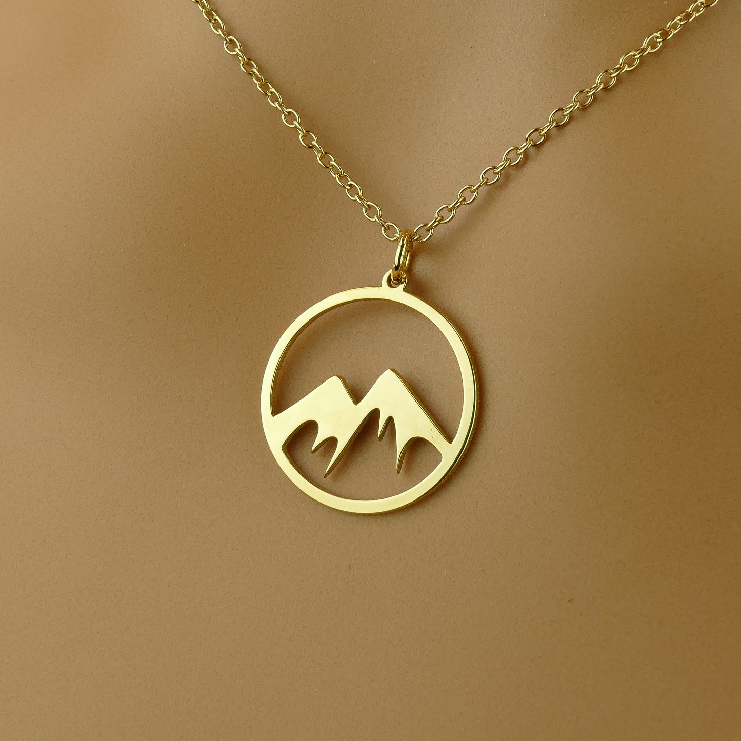 Mountain Charm Necklace in Sterling Silver by Apsley and Heron