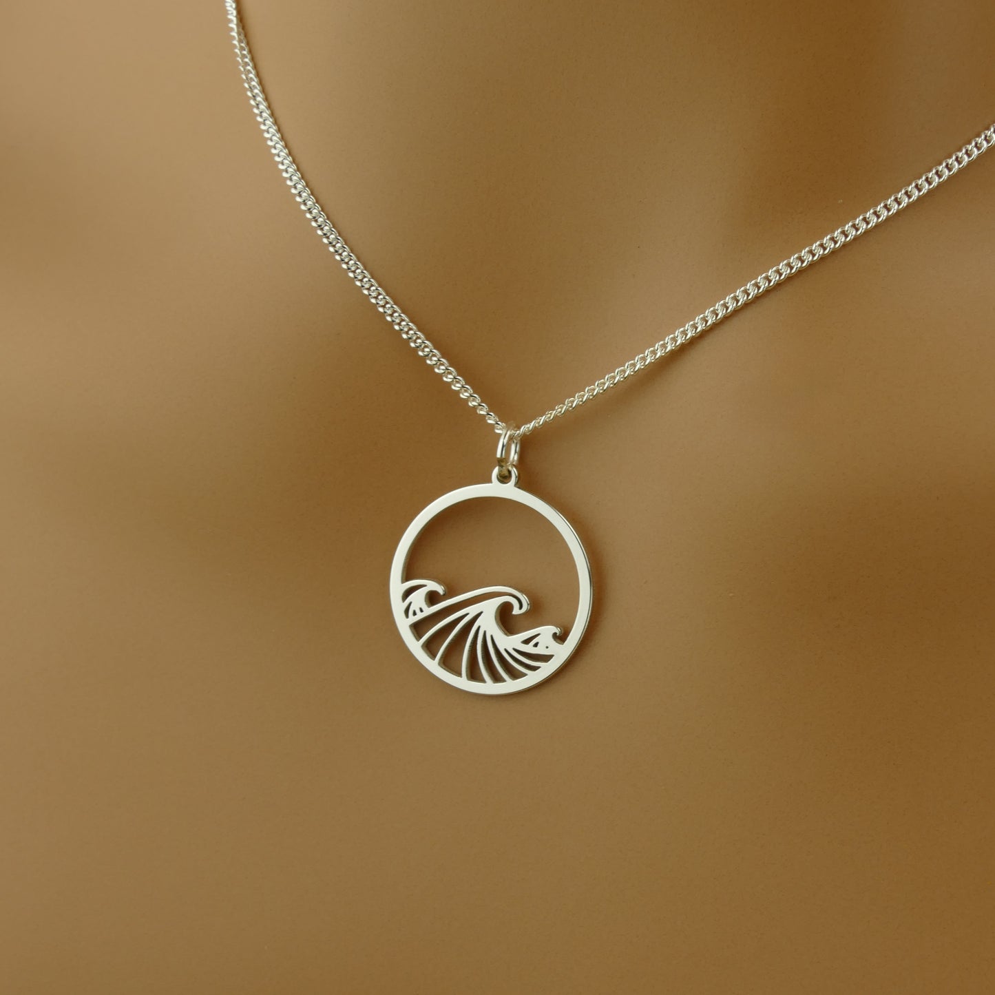 Ocean Waves Necklace in Sterling Silver by Apsley and Heron