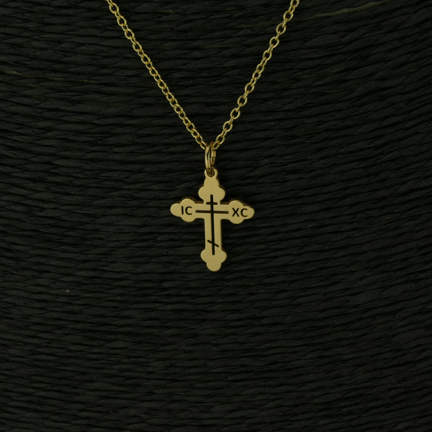 Orthodox Cross Necklace with 18ct Gold Plating