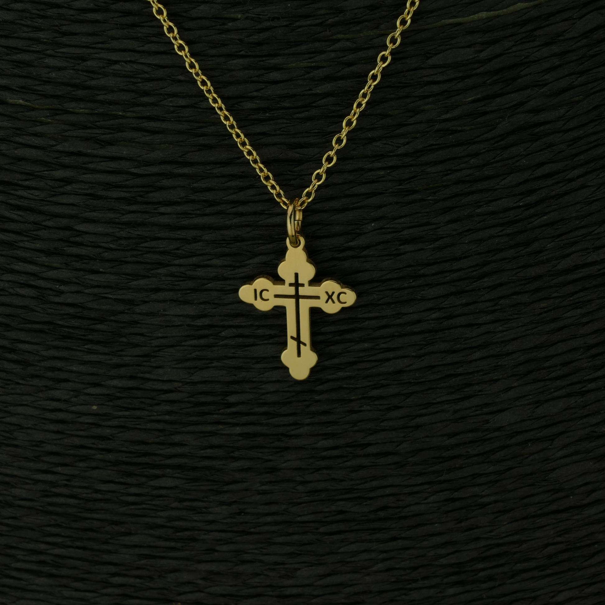 Orthodox Cross Necklace with 18ct Gold Plating