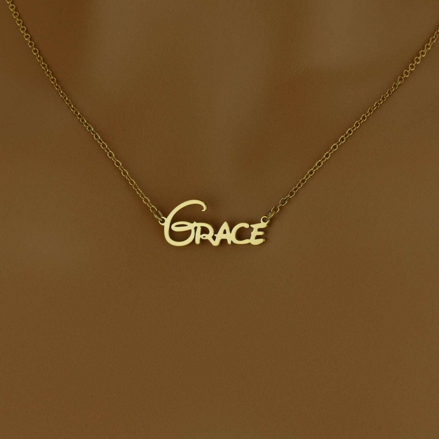 Personalised Disney Name Necklace in Sterling Silver by Apsley and Heron