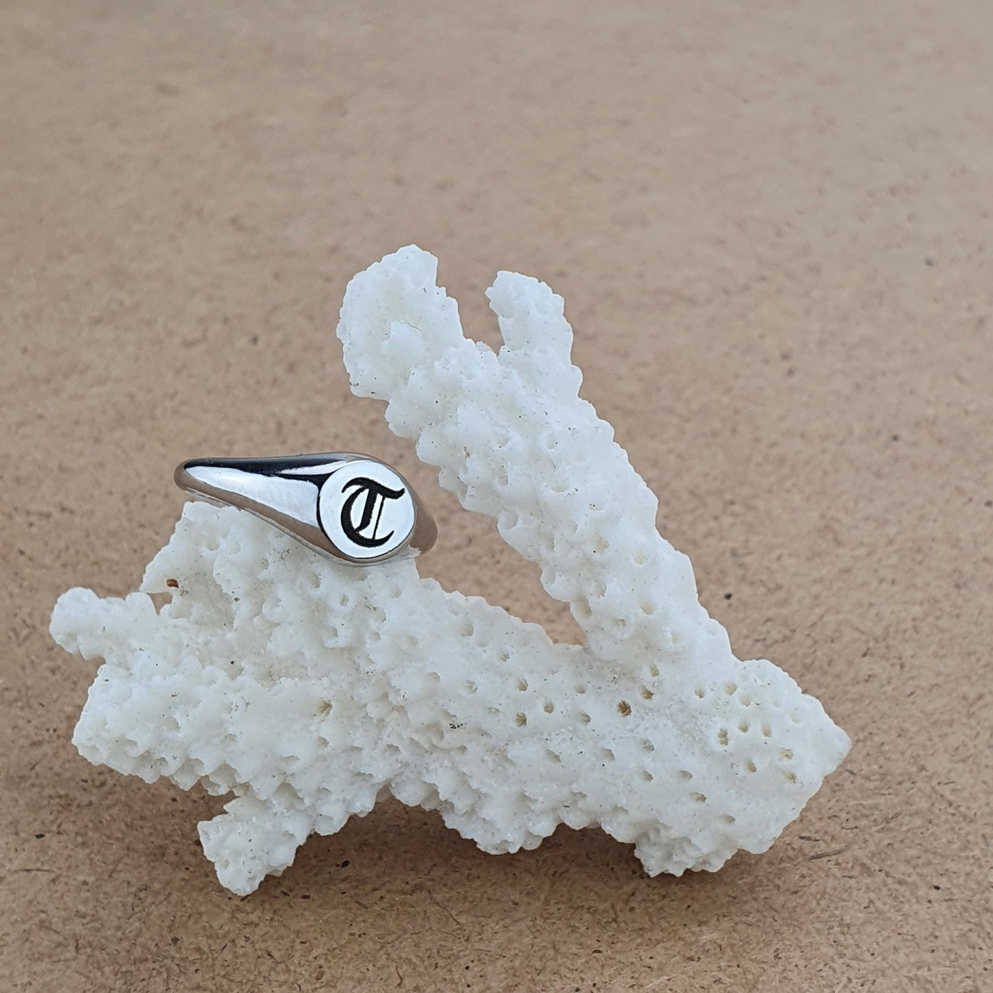 Elegant Personalised Gold Signet Ring by Apsley & Heron