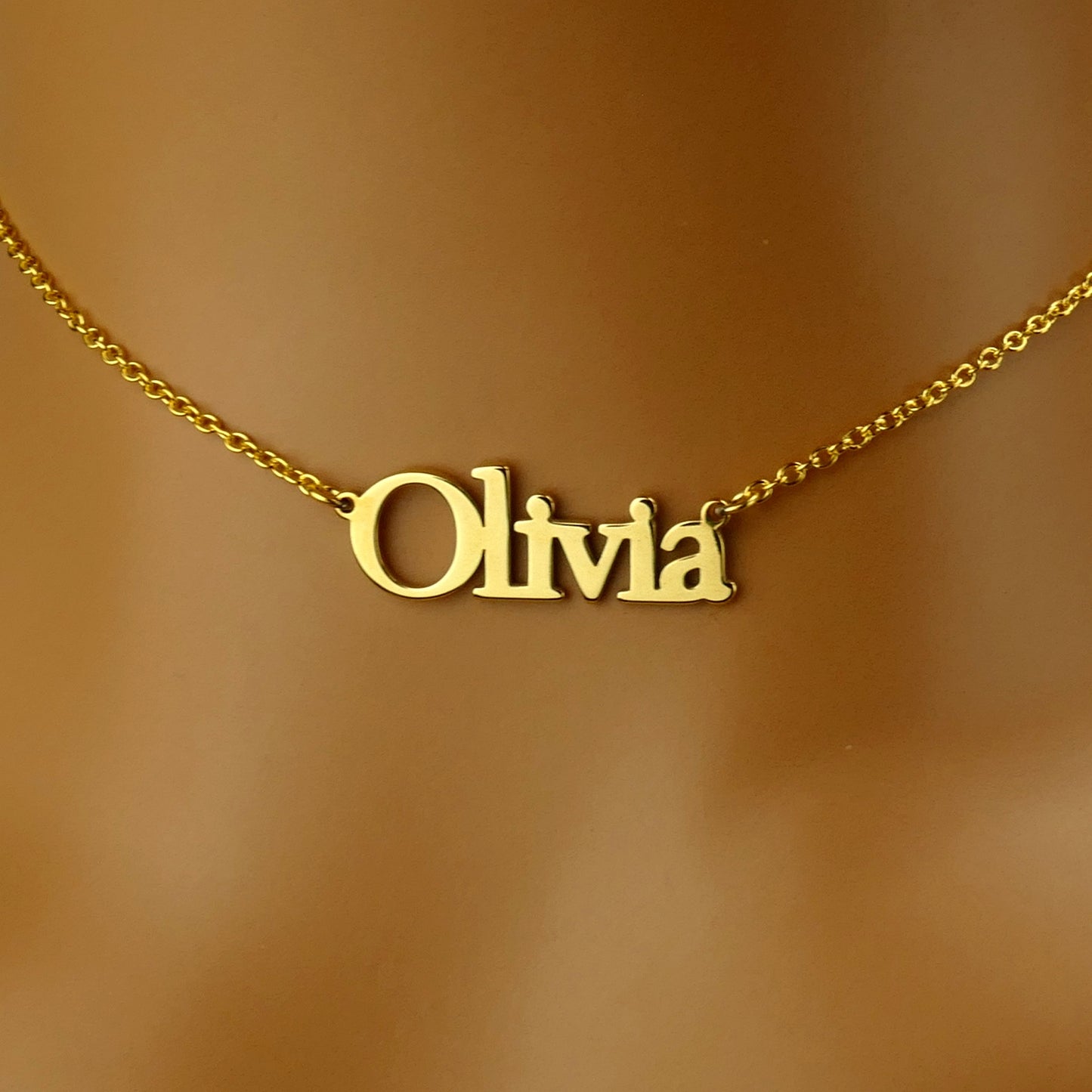 Solid 9ct Gold Custom Name Necklace Made In the UK