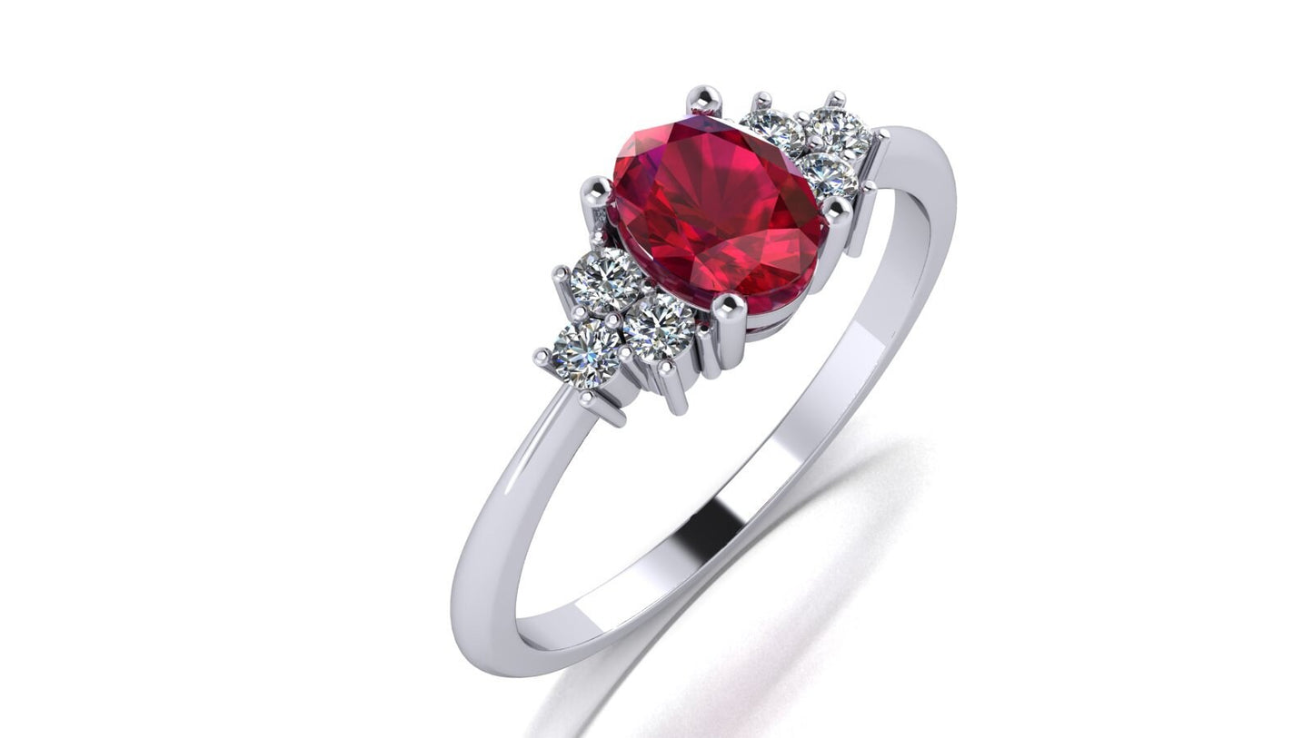Ruby Cluster Ring