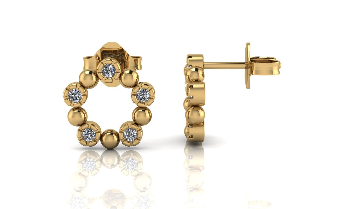 Circled Star Studs