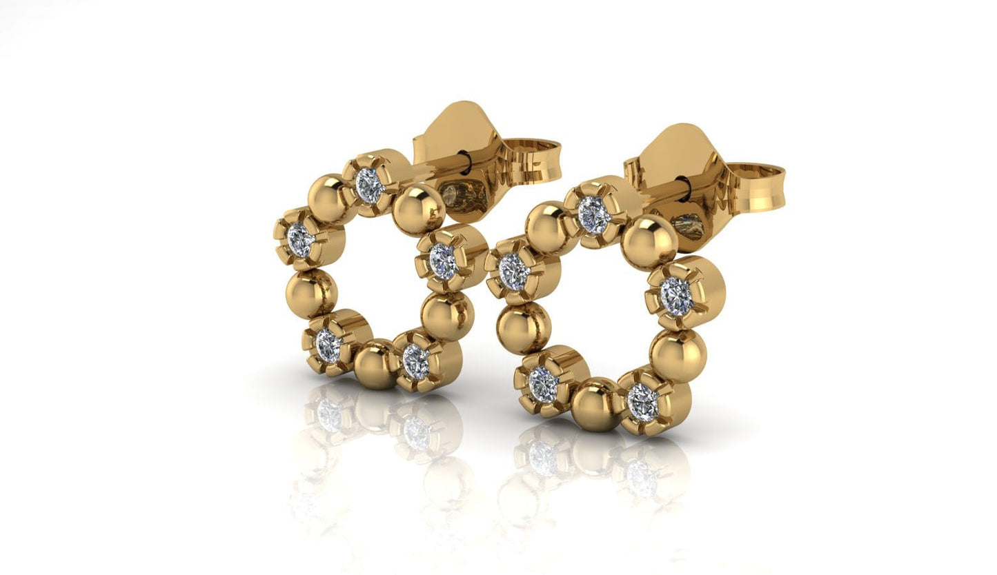 Circled Star Studs