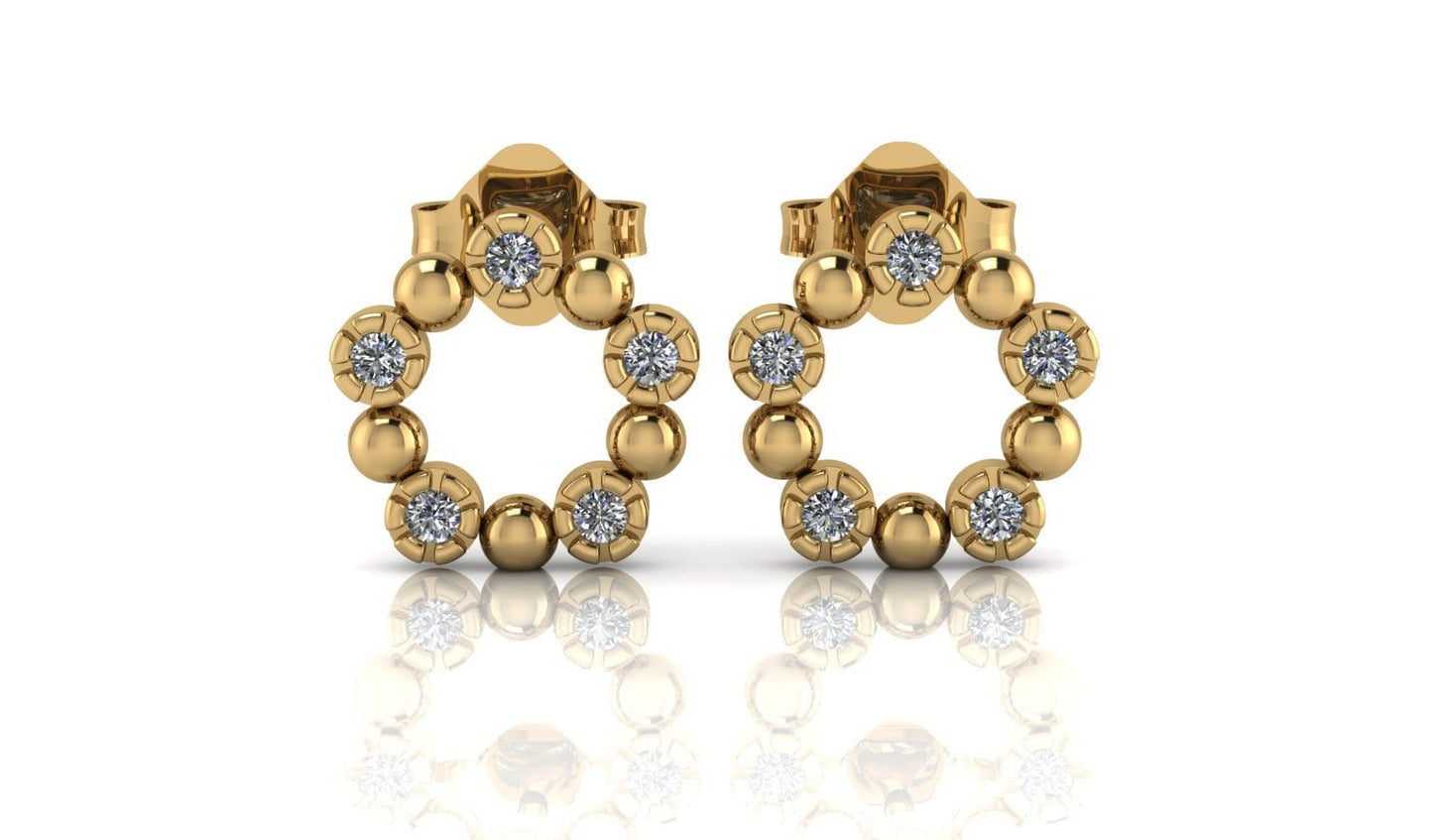 Circled Star Studs