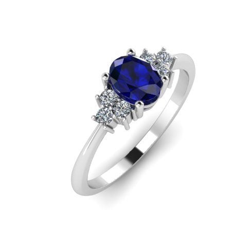 Silver Sapphire Ring