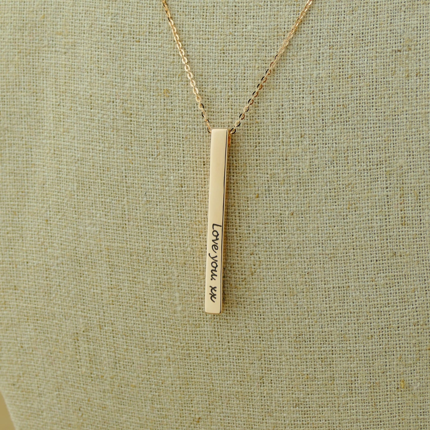 Rose Gold Bar Necklace