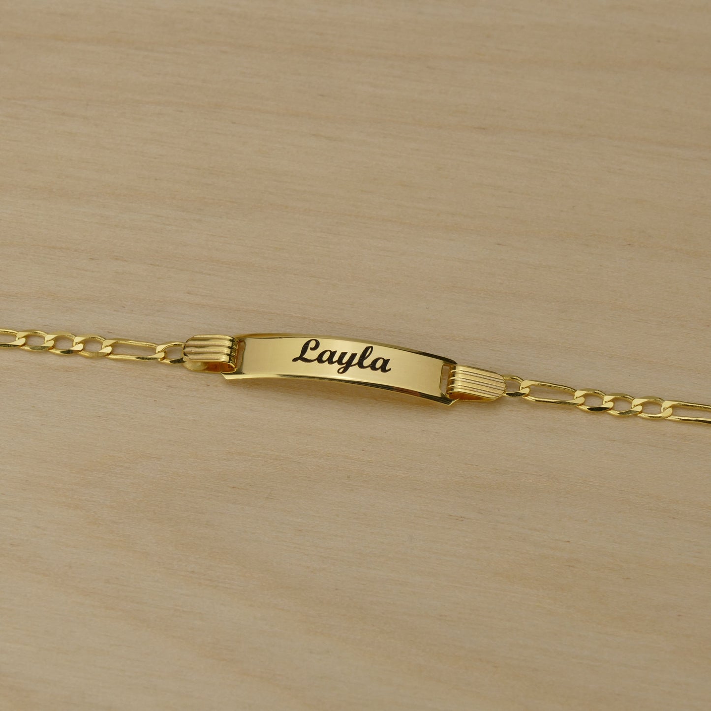 Gold Curb Link Identity Bracelet