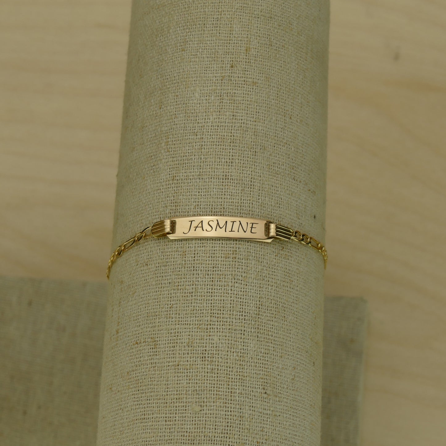 Gold Curb Link Identity Bracelet