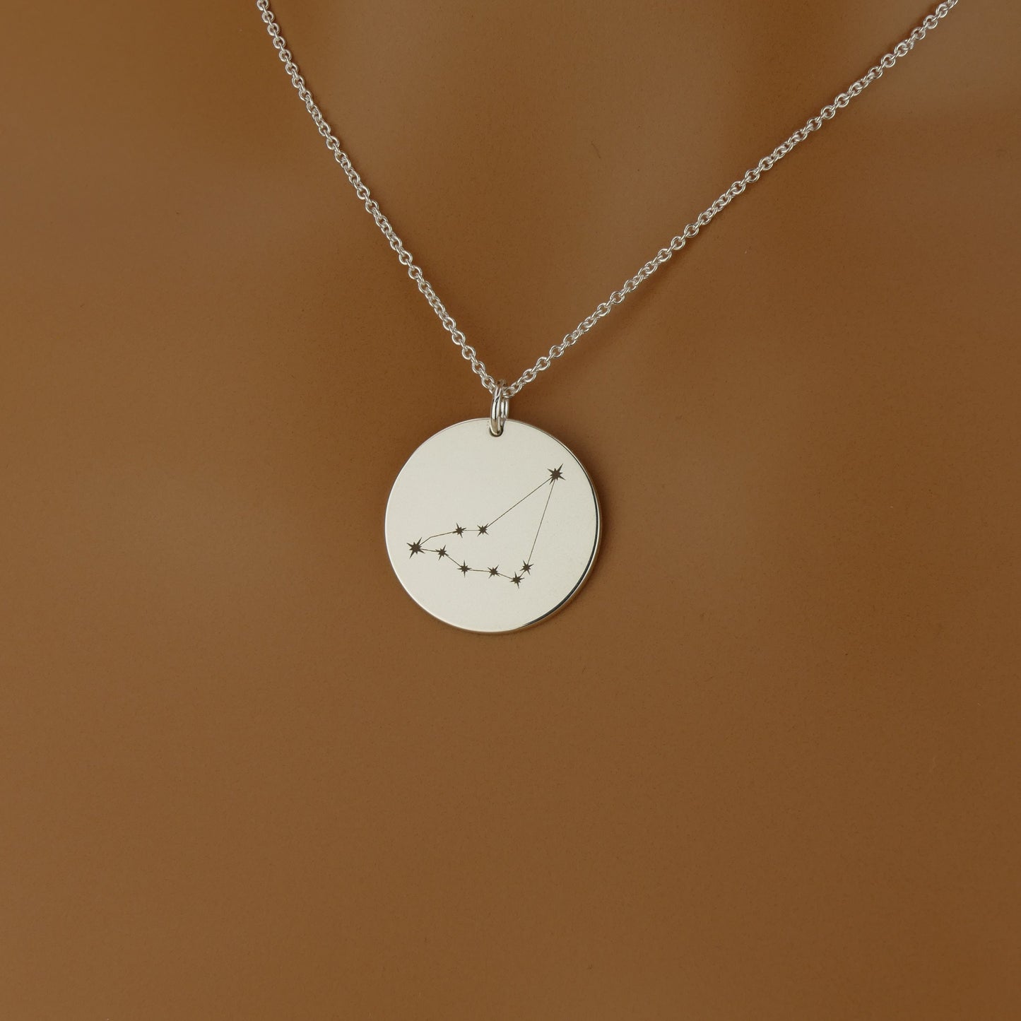 Zodiac Constellation Disc Necklace