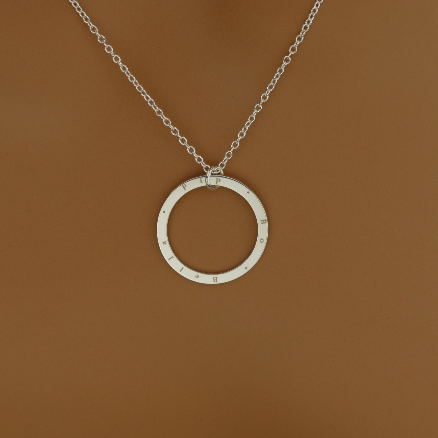 Dainty Name Circle Necklace