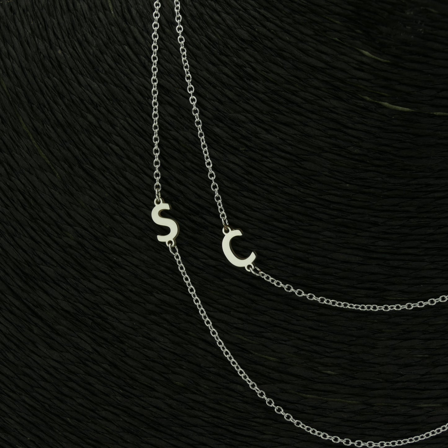 Sideways Initial Necklace