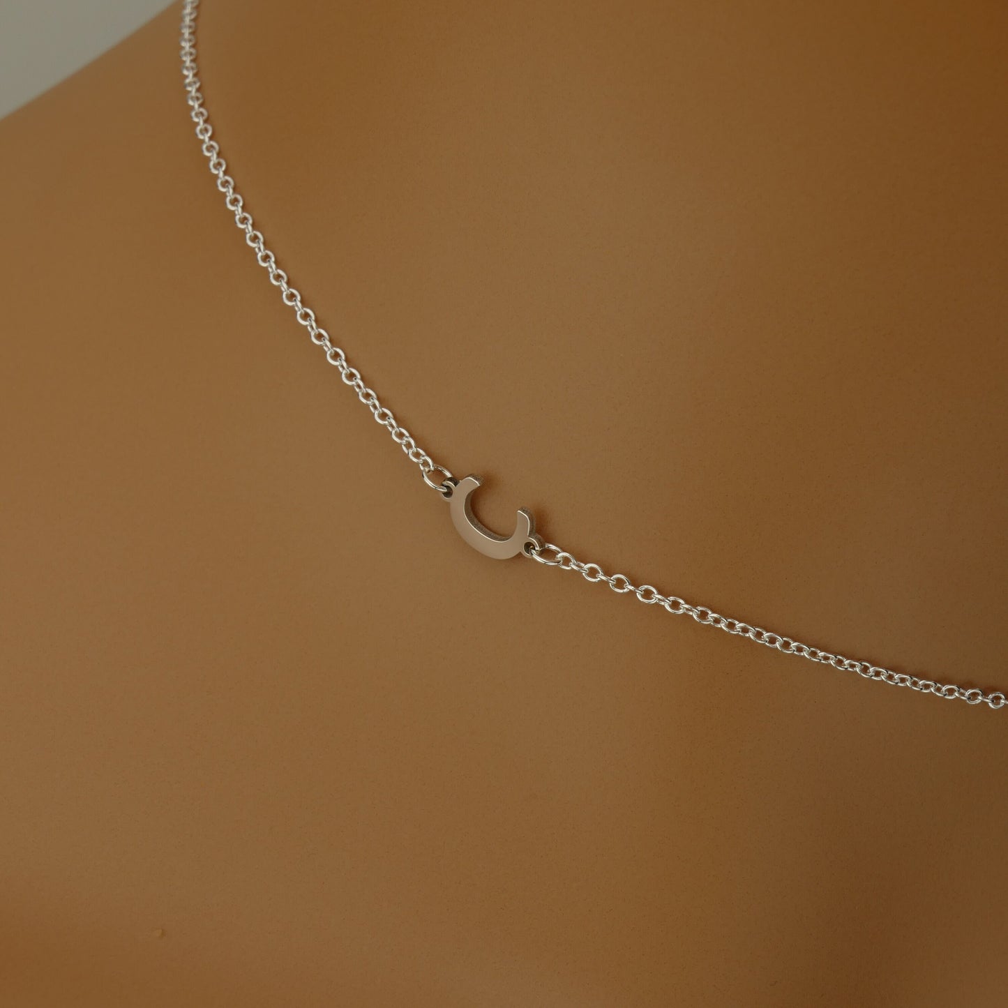 Sideways Initial Necklace