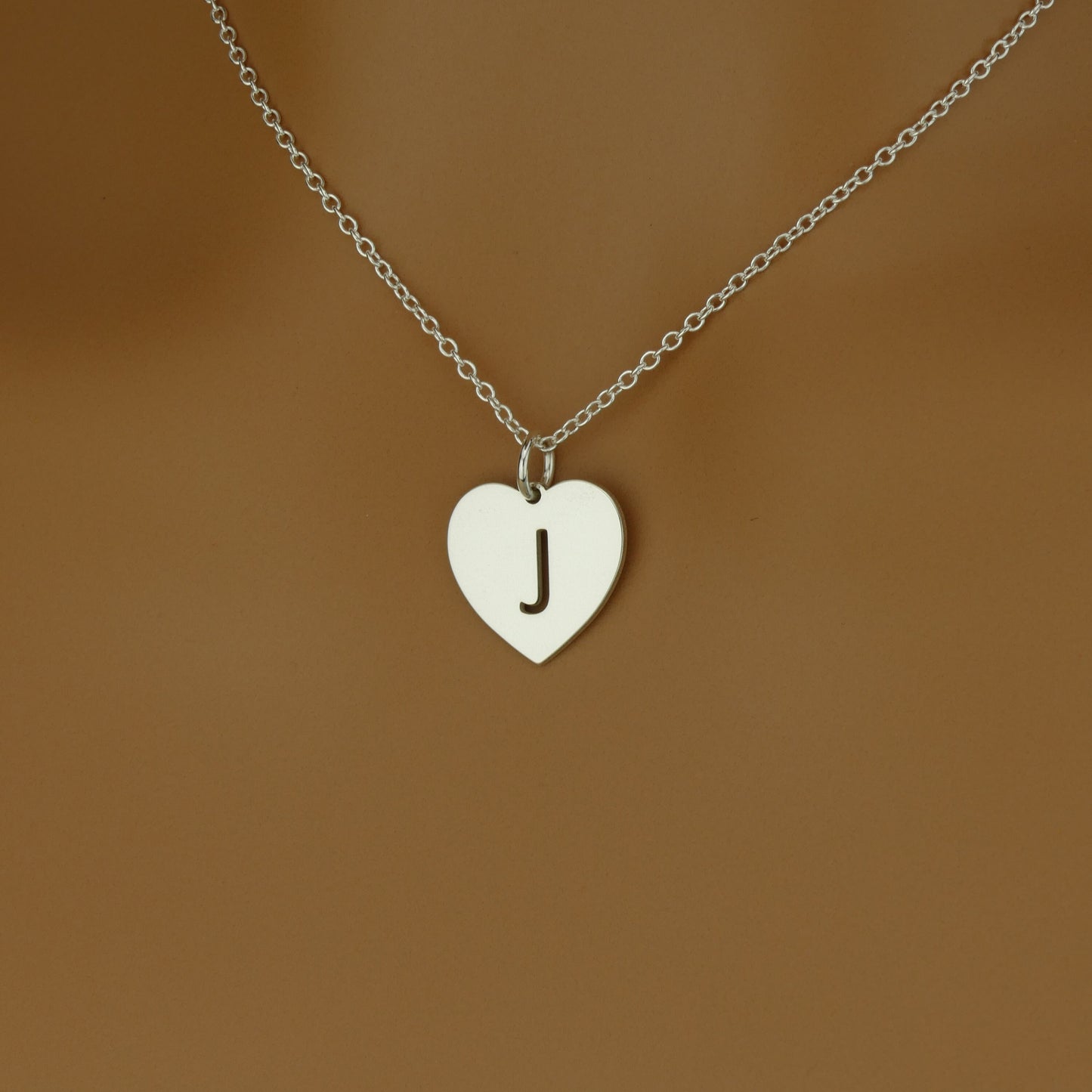 Pierced Heart Initials Necklace