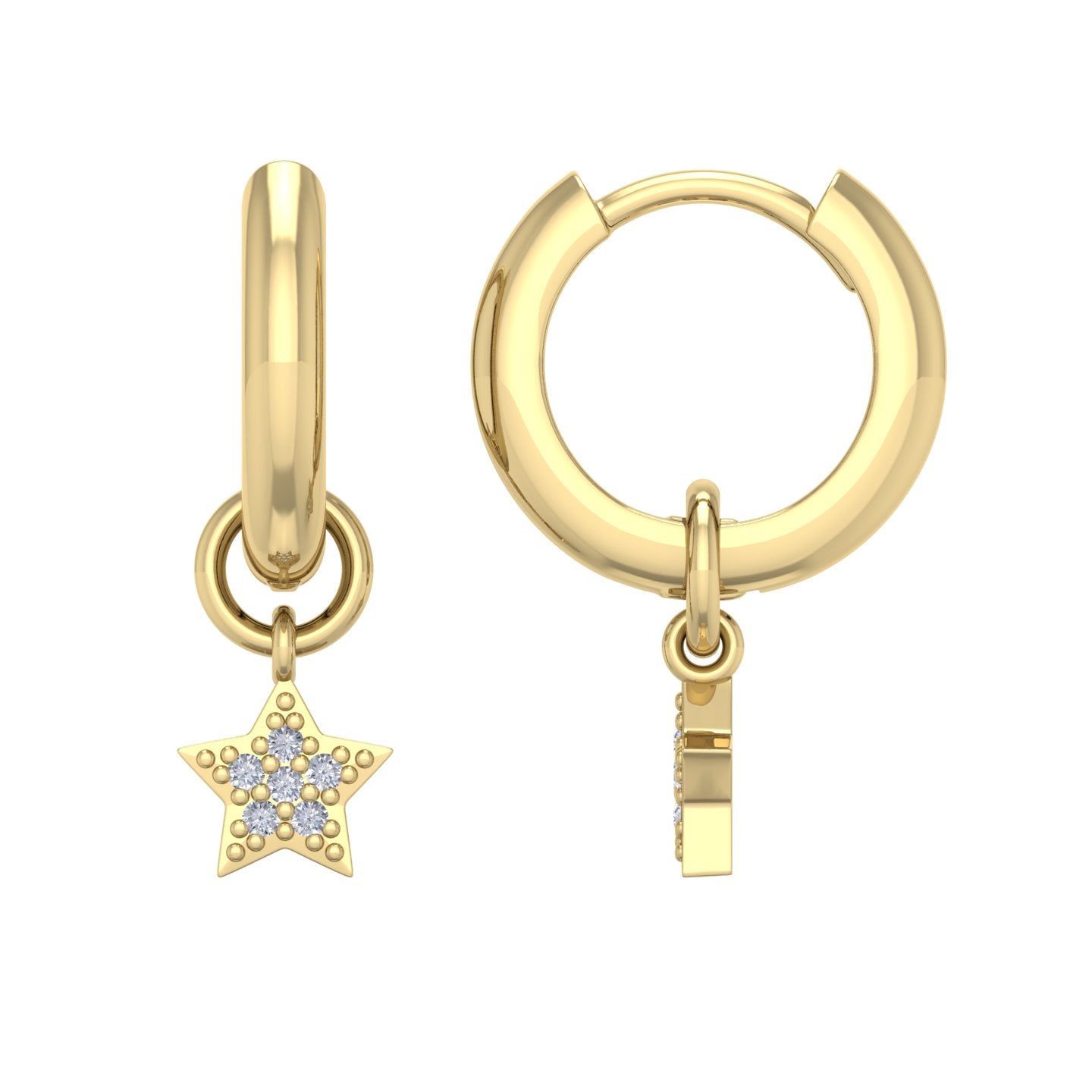 Small Huggie Star Earring