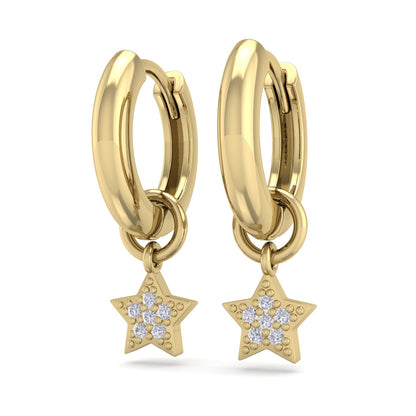 Small Huggie Star Earring