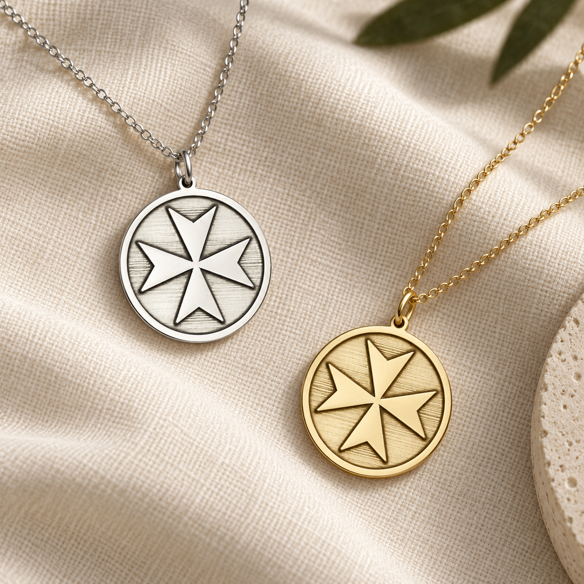 Maltese Cross Necklace – Eight-Point Cross Medallion