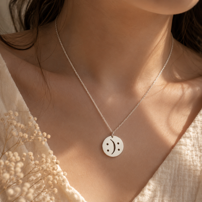 Bipolar Necklace – Sterling Silver Mental Health Symbol Pendant by Apsley and Heron