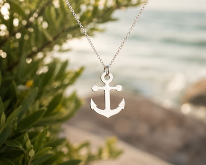 Anchor Necklace – 925 Sterling Silver Nautical Pendant by Apsley and Heron