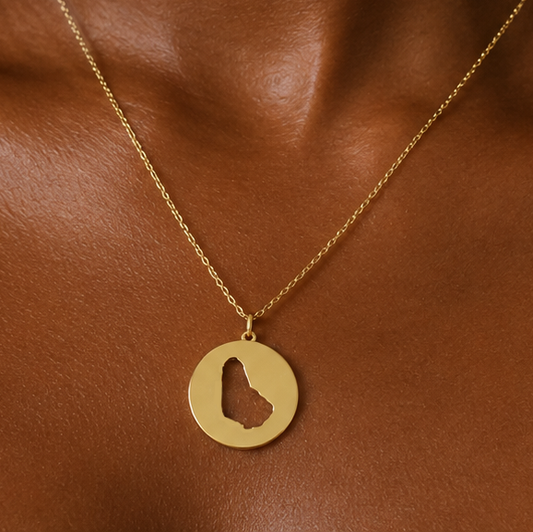 Barbados Map Necklace – Sterling Silver Barbados Pendant by Apsley & Heron