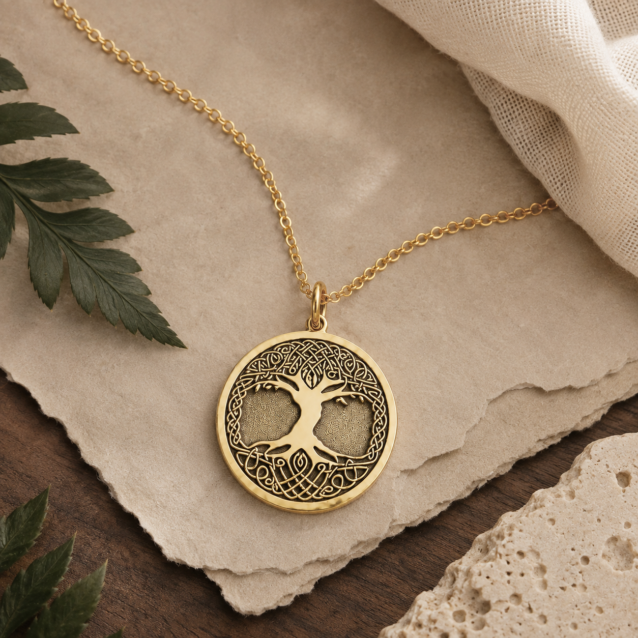 Celtic Tree of Life Necklace – Sterling Silver Knotwork Pendant