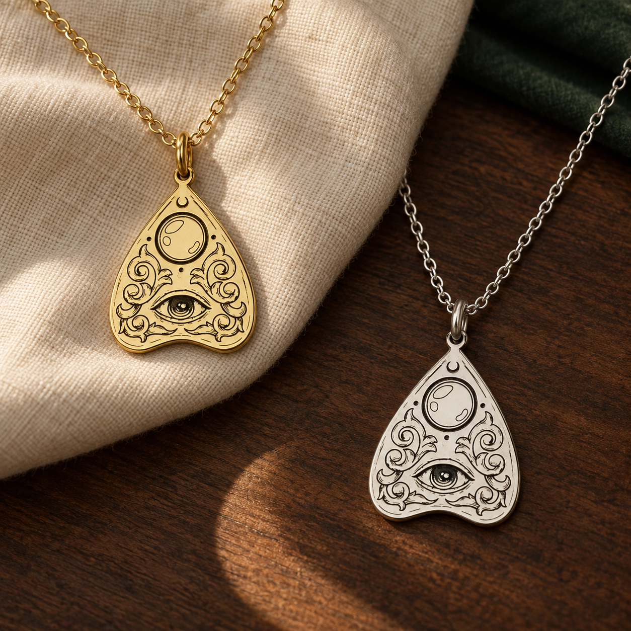 All-Seeing Eye Necklace – Celestial Planchette Pendant