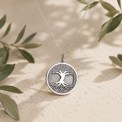Celtic Tree of Life Necklace – Sterling Silver Knotwork Pendant