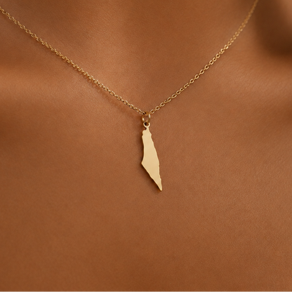 Palestine Map Necklace – Solidarity Pendant by Apsley and Heron