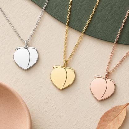 Peachy Necklace - Fruity Pendant by Apsley & Heron