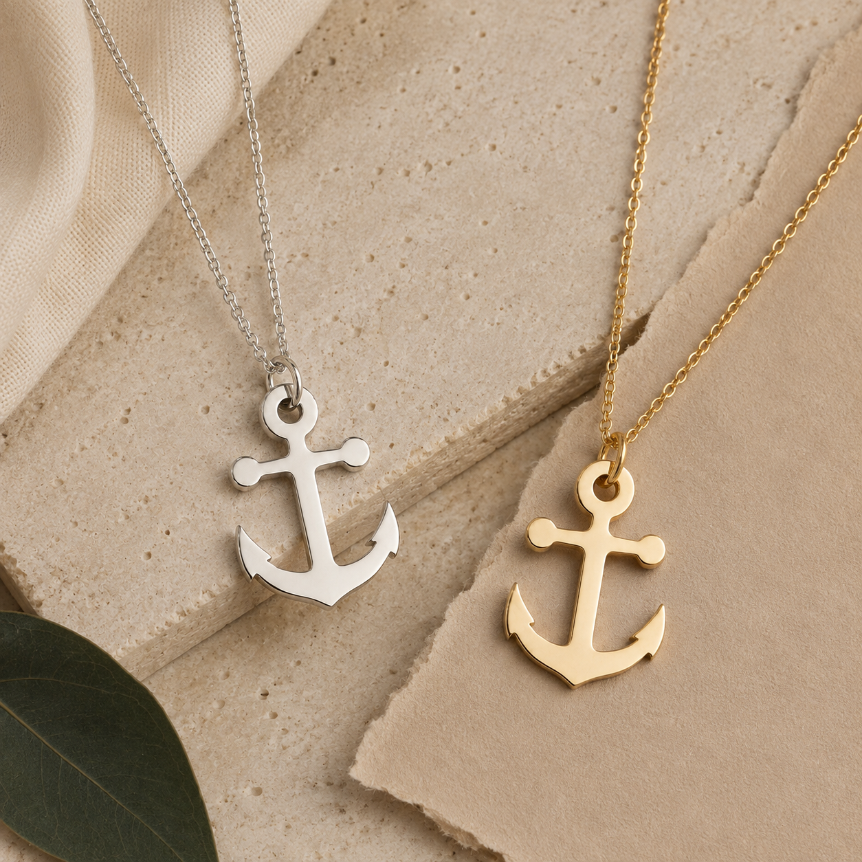 Anchor Necklace – 925 Sterling Silver Nautical Pendant by Apsley and Heron