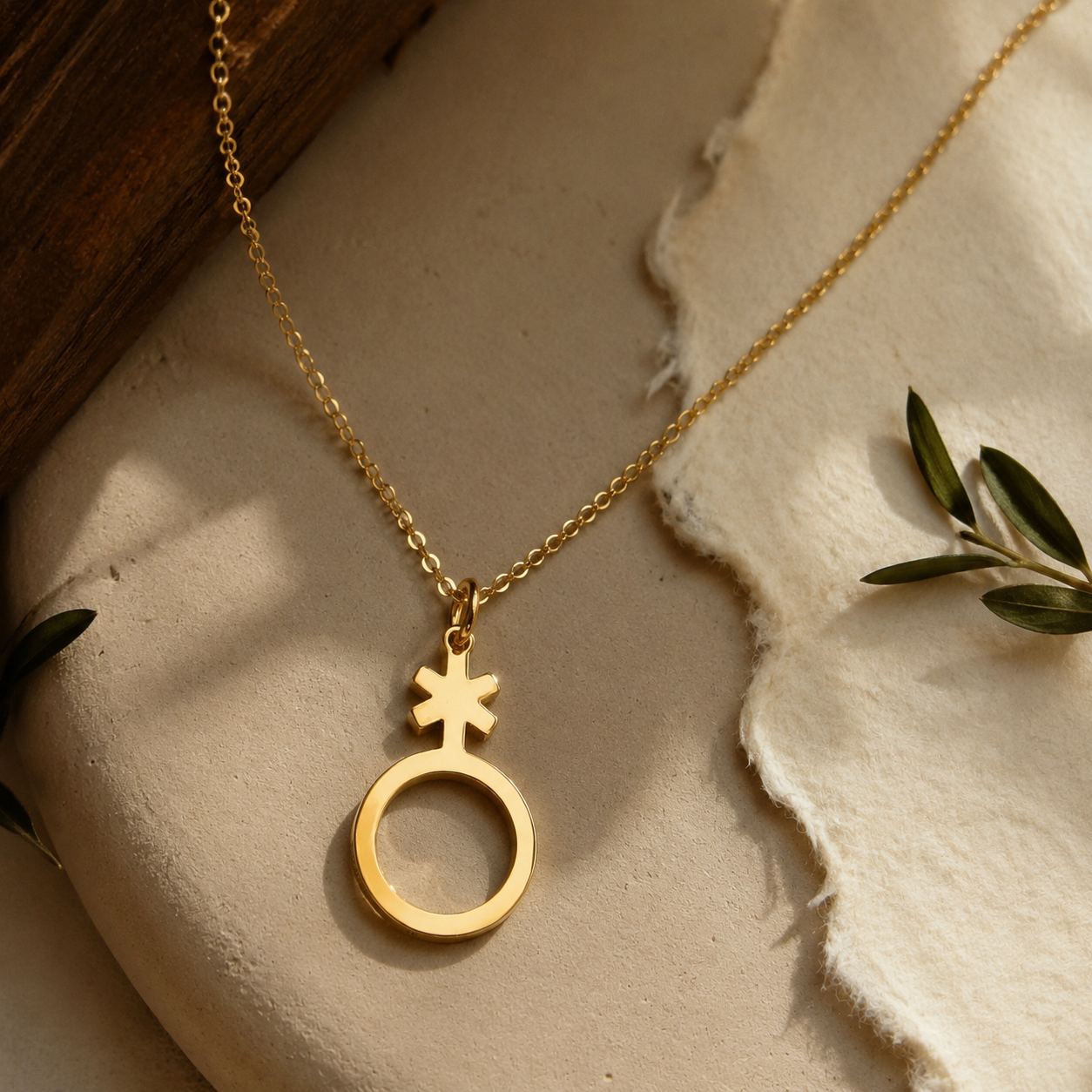 Non-Binary Symbol Necklace – Sterling Silver Pride Pendant