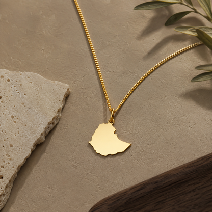 Ethiopia Map Necklace – Habesha Heritage Pendant by Apsley & Heron